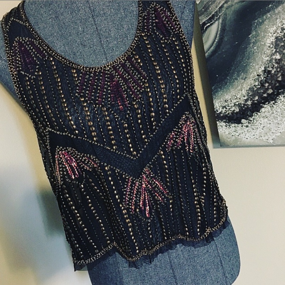 💫Beaded Mesh Tank